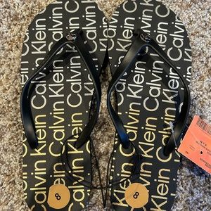Calvin Klein Flip Flops Size 8
